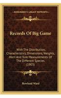 Records of Big Game