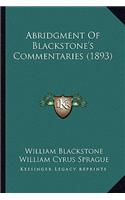 Abridgment of Blackstone's Commentaries (1893)