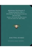 Memoria Razonada Y Demostrativa Del 4 Distrito De Beneficencia Municipal