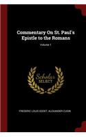 Commentary On St. Paul's Epistle to the Romans; Volume 1