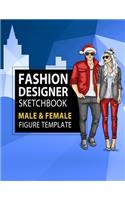 Fashion Designer Sketchbook Male & Female Figure Template