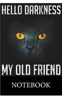 Face Black Cat Notebook: Blank and Lined Paper to Write In for Notes, To Do Lists, Drawing, Meeting Note, Goal Setting, Christmas Halloween Gift