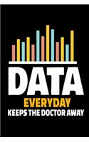 Data Everyday Keeps The Doctor Away: Dot Grid Page Notebook Gift For Computer Data Science Related People.