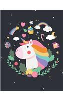 Magical Unicorn #11, Unicorn Wide Ruled Journal for Kids Girls, Childhood Memories for Kids, Drawing Journal for Kids