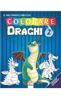 Il mio primo libro da colorare - Dinosauri 2 - Edizione notturna: Libro da colorare per bambini - 25 disegni - Volume 2 - Edizione notturna