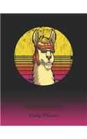 Brianna: Llama Daily Planner - Custom Letter B First Name Personal 1 Year (2020 - 2021) Planning Agenda - January 20 - December 20 - Writing Notebook - Dateb