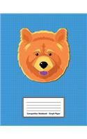 Composition Notebook - Graph Paper: Blue Chow Chow - 109 pages 8.5"x11" - White Blank 5x5 Exercise Book - School Subject - Gift For Kids Teenager Adult Teacher Student - Journal - Diar