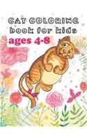 Cat coloring book for kids ages 4-8: cat coloring book for kids ages 2, 4, 6, 8 girls and boys