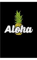 Aloha: Aloha Hawaiian Pineapple Blank Composition Notebook for Journaling & Writing (120 Lined Pages, 6" x 9")