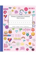 Primary Composition Notebook Story Journal: Educational Writing and Drawing Handwriting Activity Workbook