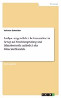 Analyse ausgewählter Reformansätze in Bezug auf Abschlussprüfung und Bilanzkontrolle anlässlich des Wirecard-Skandals