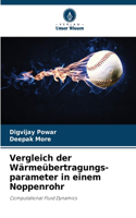 Vergleich der Wärmeübertragungs-parameter in einem Noppenrohr