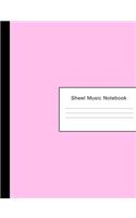 Sheet Music Notebook: 600 Pages (300 Sheets) of Manuscript Notebook Paper - Pink Cover - Instrument Composition Book for Musician & Composer - 12 Staves per Page Staff Li