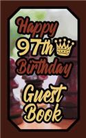 Happy 97th Birthday Guest Book: 97 Boardgames Celebration Message Logbook for Visitors Family and Friends to Write in Comments & Best Wishes Gift Log (Birth Day Guestbook)