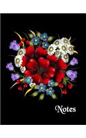 Notes: Large wide lined notebook with beautiful floral cover