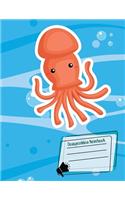 Composition Notebook: Cute Octopus Book for Girls or Boys. 8.5 x 11 lined 110 pages. for kids school students and teachers(1 Cute Octopus)