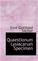 Quaestionum Lysiacarum Specimen