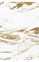 Liquid Gold Marble Composition Notebook - Small Ruled Notebook - 6x9 Lined Notebook (Softcover Journal / Notebook / Diary)