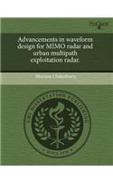 Advancements in Waveform Design for Mimo Radar and Urban Multipath Exploitation Radar