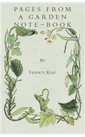 Pages From A Garden Note-Book