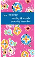 Posh: Pink Patchwork 2018-2019 Monthly/Weekly Planning Calendar
