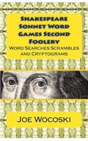 Shakespeare Sonnet Word Games Second Foolery