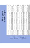 Hexagonal Graph Paper: 1cm Hexes, 100 Sheets