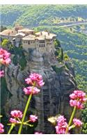 Hilltop View of the Meteora Monastery in Greece: 150 Page Lined Notebook/Diary