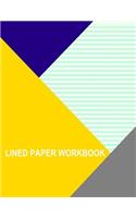 Lined Paper Workbook: Light Green With Narrow Aqua Lines
