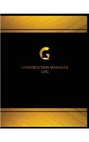 Construction Manager Log (Log Book, Journal - 125 pgs, 8.5 X 11 inches)