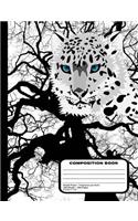 Snow Leopard Composition Notebook 200 Graph Paper Pages