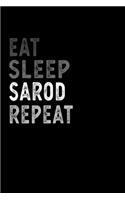 Eat Sleep Sarod Repeat Funny Musical Instrument Gift Idea: Lined Notebook / Journal Gift, 100 Pages, 6x9, Soft Cover, Matte Finish