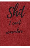 Shit I Can't Remember: Internet Password Logbook, Journal & Notebook, Log Book For Disorganized People