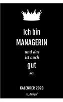 Kalender 2020 für Manager / Managerin