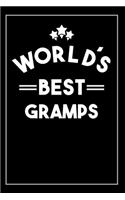 Worlds Best Gramps: Blank Lined Journal