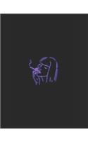 Large Notebook: Woman Smoking - 200 pages college ruled - 8.5 x 11 inches - 21.59 x 27.94 cm: Perfect for Writing, Journaling, Notekeeping at home, school, office -(1 Jacky Diamonds Notebooks)