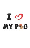 My Pug: Notizbuch, Notizheft, Notizblock - Geschenk-Idee für Mops Besitzer - Karo - A5 - 120 Seiten