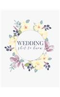 Wedding Shit to Know