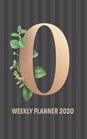 Weekly Planner 2020: January - December 2020 - Monthly View - Weekly View with Hourly AM/PM - Calendar Views - Monthly Review & Performance and Alphabet Cover - Monday s