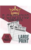5 Crowns Score Sheets