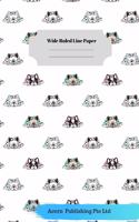 Sleep Dog Theme Wide Ruled Line Paper