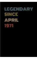 Legendary Since April 1971 - Birthday Gift For 48 Year Old Men and Women Born in April 1971