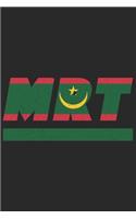 Mrt: Mauretanien Tagesplaner mit 120 Seiten in weiß. Organizer auch als Terminkalender, Kalender oder Planer mit der mauretanischen Flagge verwendbar