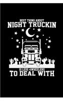 Night truckin: 6x9 TRUCK DRIVER - lined - ruled paper - notebook - notes