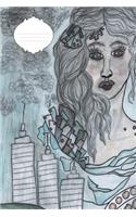 Scifi Lady Sky Notebook