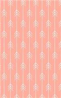 Melon Chevron Arrows - Lined Notebook with Margins - 5x8