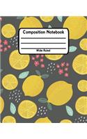 Composition Notebook Wide Ruled: 1 Subject Lined School Journal For Students