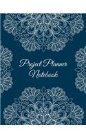 Project Planner Notebook: Classic Art Floral, 2019 Weekly Monthly Project and Task Organization 8.5 X 11 Project to Do List, Idea Notes, Project Management Notebook