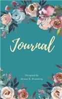 Teal Floral Journal