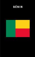 Bénin: Country Flag A5 Notebook (6 x 9 in) to write in with 120 pages White Paper Journal / Planner / Notepad